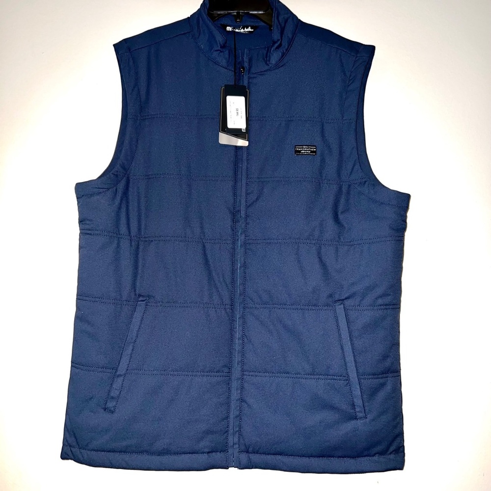NWT Travis Mathew Men's Puffer Vest - Blue Size L